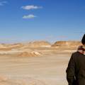 Camping in white desert