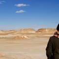 Camping in white desert