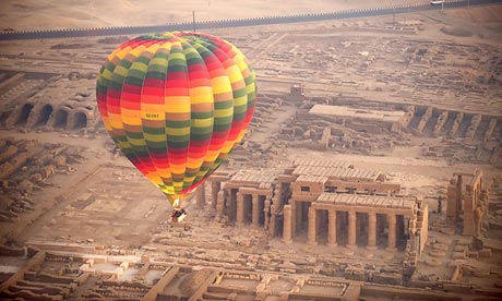 Hot Air Balloon Flight over Luxor West bank and Nile River