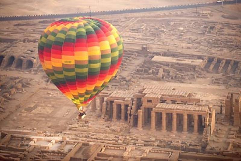 Hot Air Balloon Flight over Luxor West bank and Nile River